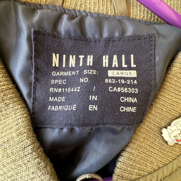 NINETH HALL BOMBER JACKET MILITARY GREEN - Picture 2 of 9